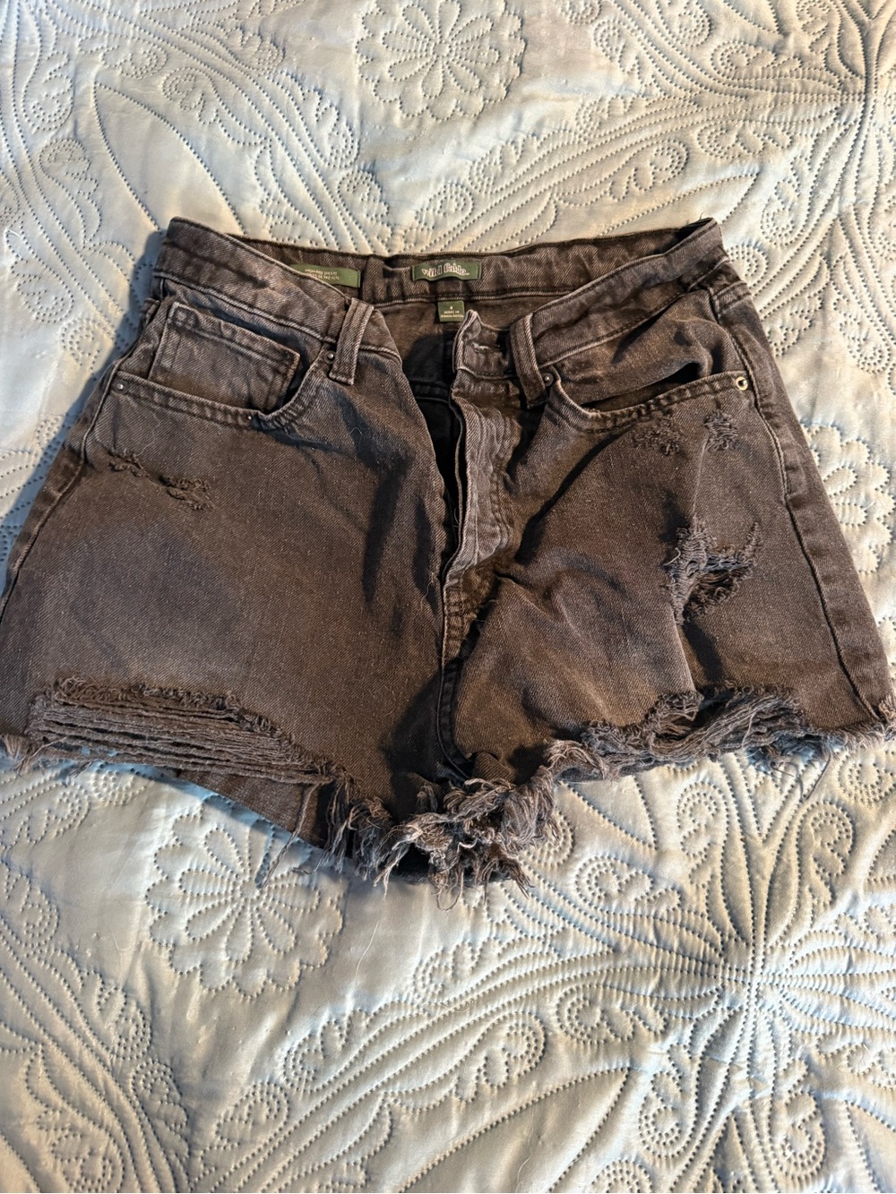 Distressed High-Rise Women’s Shorts